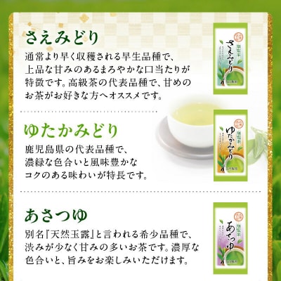 6種を味わえる!知覧茶飲み比べセット