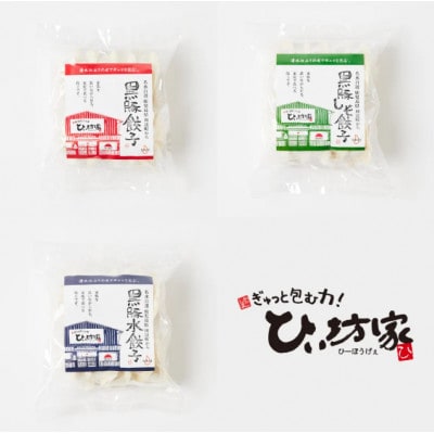 【発送月固定定期便】ひぃ坊家の餃子定期便　黒豚餃子詰め合わせ80個全6回【配送不可地域：離島】