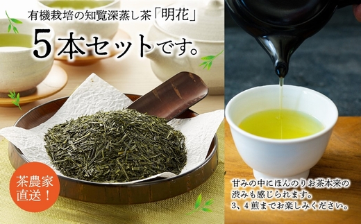 012-21 知覧有機緑茶「明花」5本入