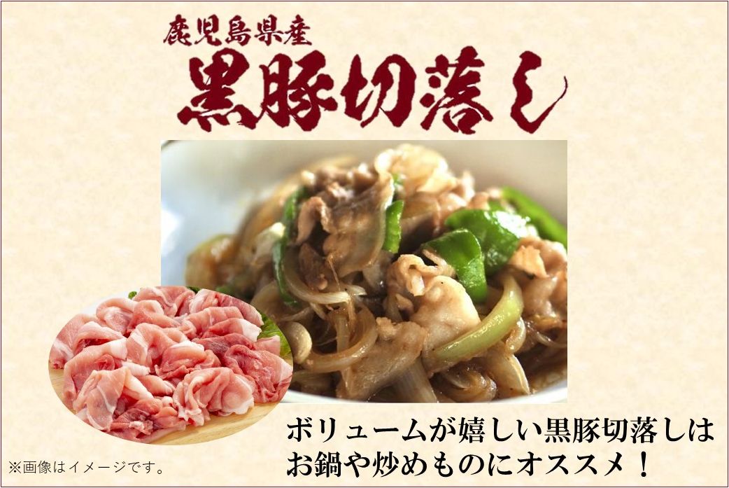 027-80 鹿児島県産黒豚切落し・しょうが焼き+生ハム100g