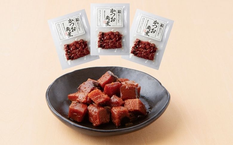 032-09 かつお角煮3個＆薩摩おかわりの素 黒豚みそ3個セット