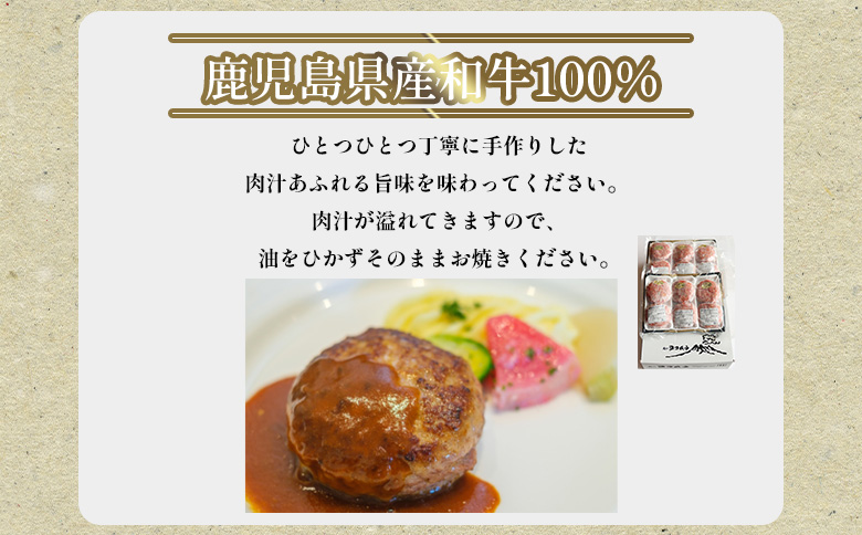 107-04 黒毛和牛100%ハンバーグ（2個入×6パック）