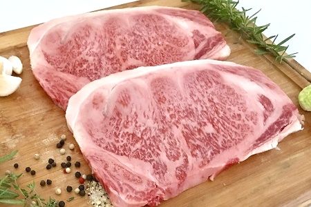 027-28 鹿児島県産黒毛和牛5等級ロースステーキ2枚