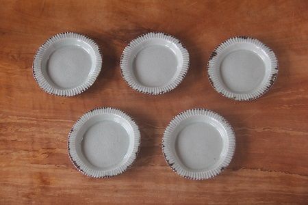 038-20 青磁色釉しのぎ豆皿(丸)5枚