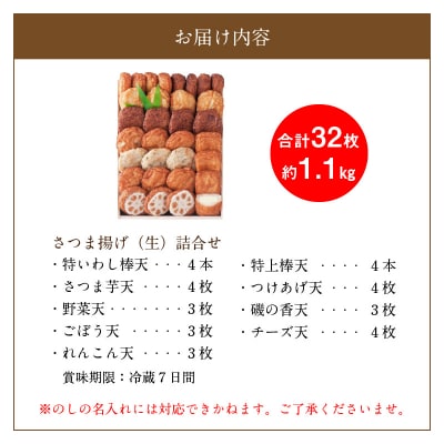 長吉屋さつま揚げ詰合せ(生)【配送不可地域：離島】