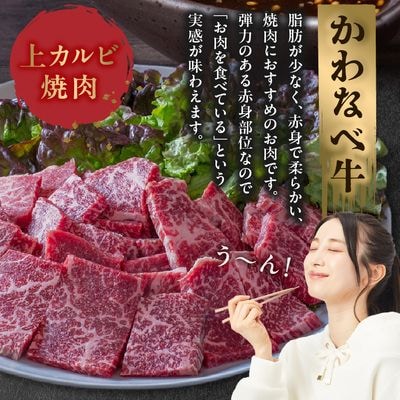 かわなべ牛上カルビ焼肉300g【配送不可地域：離島】