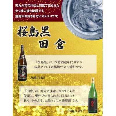 焼酎 「桜島黒・田倉」1.8L