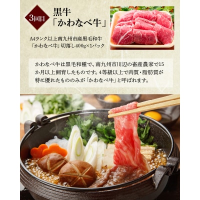 【毎月定期便】黒の極　お試し定期便全3回【配送不可地域：離島】