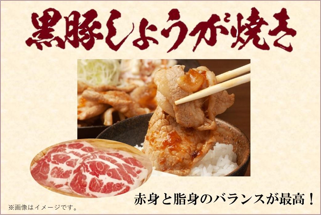 027-80 鹿児島県産黒豚切落し・しょうが焼き+生ハム100g