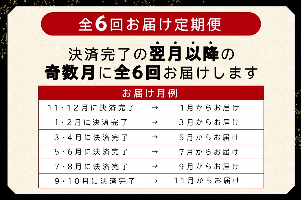【全6回】黒の極み定期便Ⅱ KURO-2