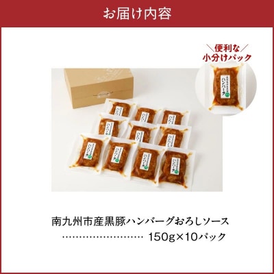 かごしま黒豚ハンバーグおろしソース10個【配送不可地域：離島】