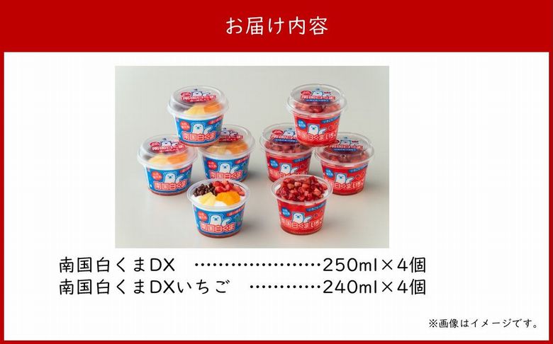 062-8-18 南国白くまDX・南国白くまDXいちご8個詰合せセット
