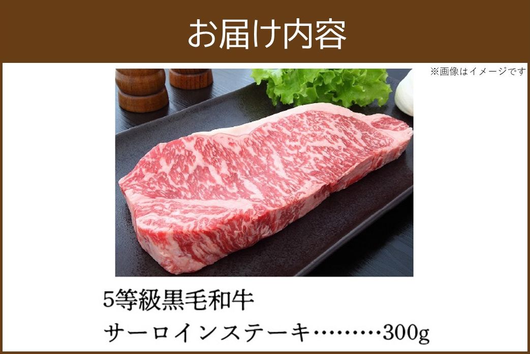 027-89 5等級黒毛和牛サーロインステーキ300g