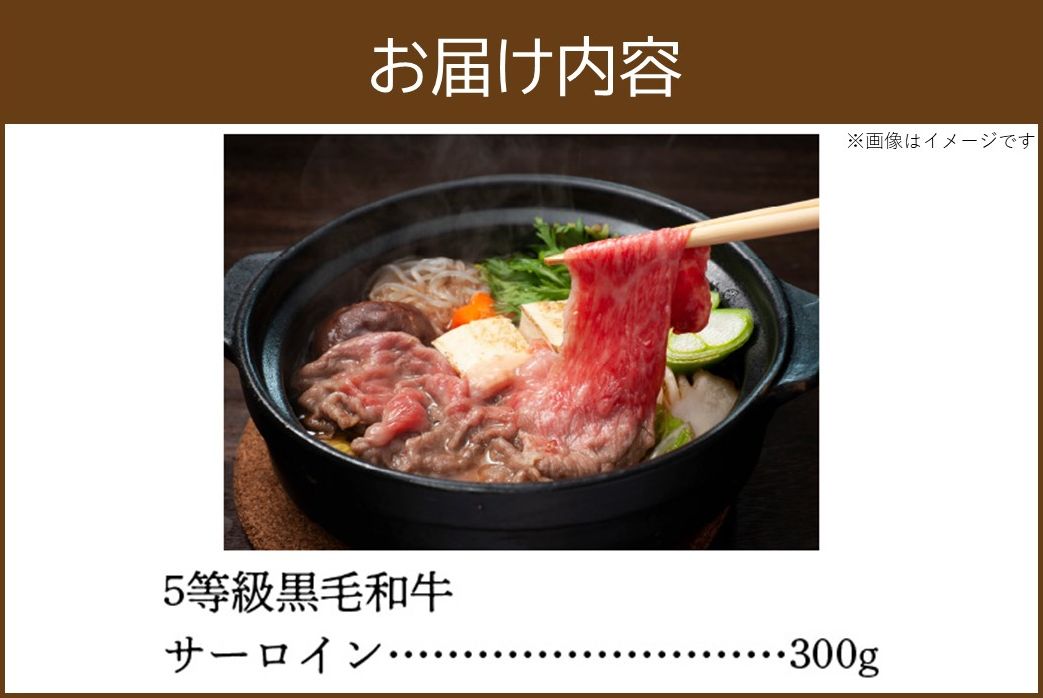 027-90 5等級黒毛和牛サーロインすき焼き・しゃぶしゃぶ300gシート入り