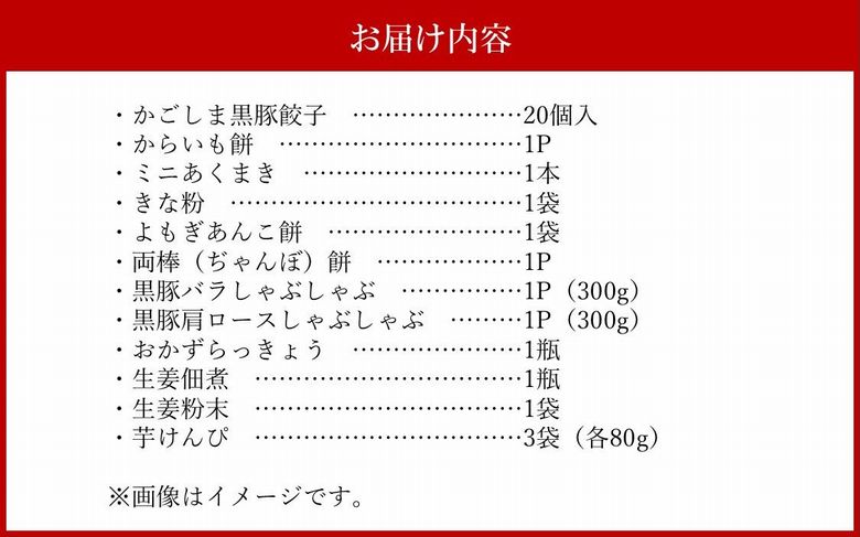 072-03 南九州市川辺町自慢の逸品をわっぜぇ詰め込んだ【極味】セット