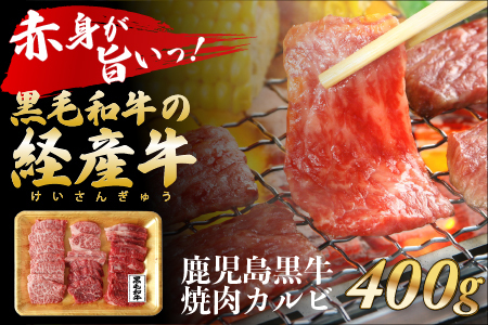 084-08 鹿児島県産黒毛和牛焼肉カルビ 400g