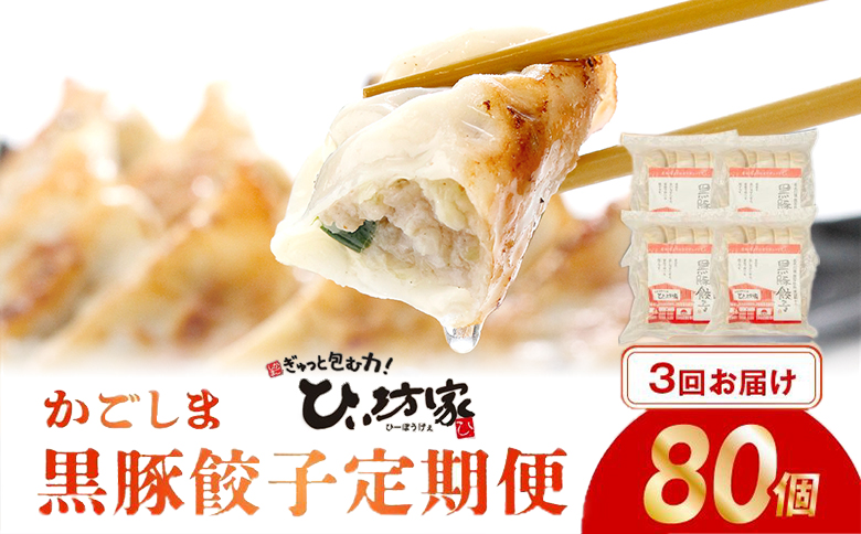 【全3回】ひぃ坊家の餃子定期便 015-08