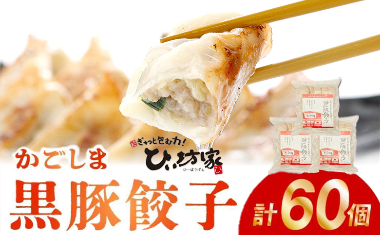 015-17 定番のかごしま黒豚餃子60個(タレ付）