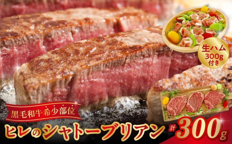 027-24 希少部位ヒレのシャトーブリアンと鹿児島黒豚生ハムセット