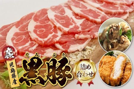 027-79 鹿児島県産黒豚切落し・とんかつ+生ハム100g