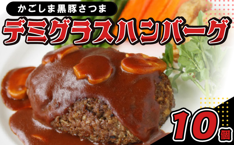 052-05 「かごしま黒豚さつま」デミグラスハンバーグ10個セット