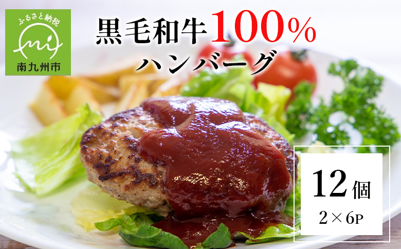 107-04 黒毛和牛100%ハンバーグ（2個入×6パック）
