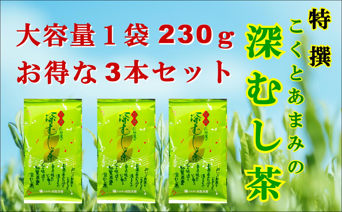 129-08 知覧茶園の特撰深むし茶 大容量 3本セット