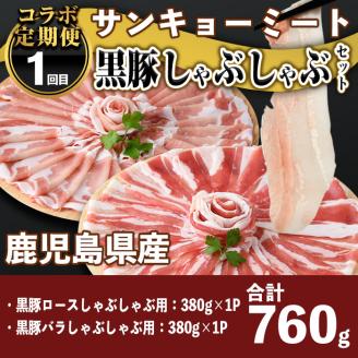 isa460 【定期便】コラボ定期便！黒豚バラエティー定期便 (全3回) 定期便 コラボ定期便 黒豚 豚 ぶた ロース バラ スライス 生餃子 冷凍食品 おつまみ 惣菜 簡単調理 【サンキョーミート株式会社・工房ゆう】