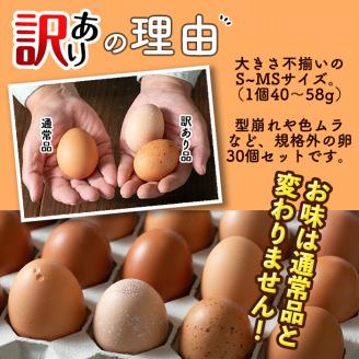 isa317 【伊佐の日・寄附額改定】《訳あり・毎月数量限定》いちき農園のこだわり卵(計30個・15個入り×2パック) 平飼い 鶏 たまご 低コレステロール 抗生物質不使用 卵かけご飯 TKG 訳あり【いちき農園】