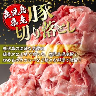isa451 ＜訳あり＞鹿児島県産豚切り落とし (計4kg・500g×8P) 国産 豚肉 真空包装 真空パック 小分け 切落とし ぶたにく 豚 肉 冷凍【コワダヤ】