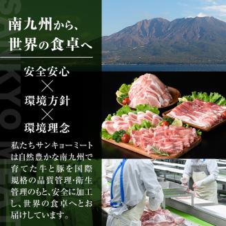 isa512 【定期便３回】鹿児島の黒!! 黒牛・黒豚 定期便(合計2.26kg) 肉 牛肉 ステーキ 霜降り すきやき しゃぶしゃぶ 牛しゃぶ 冷凍 ロース カタロース 肩ロー ス サーロイン 黒豚 豚肉 豚 ぶた バラ スライス  アウトドア BBQ【サンキョーミート株式会社】