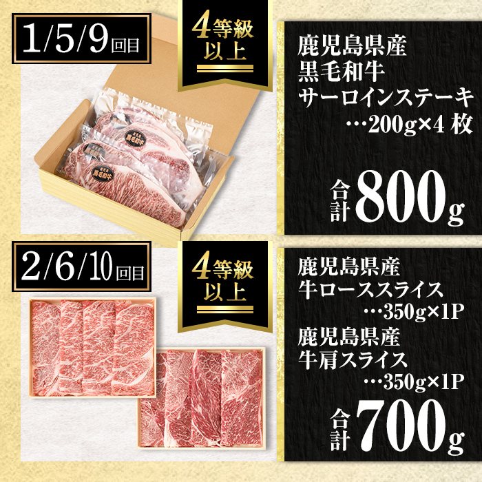 isa651 【定期便12回】工場開設一周年記念 牛肉堪能定期便(合計10.2kg) 黒毛和牛 リブロース サーロイン ステーキ スライス 大判 焼肉 牛 うし 牛肉 すきやき しゃぶしゃぶ 牛しゃぶ ロース アウトドア 食べ比べ BBQ 冷凍 【サンキョーミート株式会社】