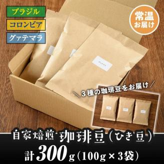 isa213 自家焙煎珈琲ひき豆3袋(計300g・100g×3種)時間と手間をかけて徹底したハンドピックで選び抜いたコーヒー豆を、少量づつ丁寧に焙煎！3種飲み比べも！ コーヒー coffee コーヒー豆 自家焙煎 ハンドピック 飲み比べ 飲料 【工房ゆう】