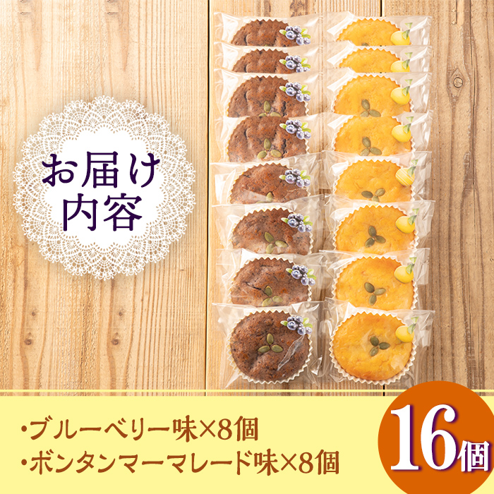 isa412 ＜数量限定＞ジャム菓子2種(ブルーベリー味8個、ボンタン味8個・計16個) 詰め合わせ 洋菓子 菓子 焼き菓子 ジャム ギフト 【薩摩美食倶楽部】