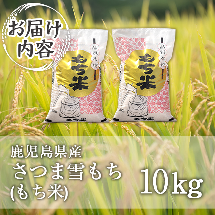isa810 鹿児島県産もち米(10kg) 国産 鹿児島県 餅米 お米 おはぎ 赤飯 おこわ 伊佐米 【赤崎農園】