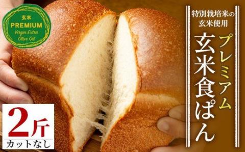 Z5-04 プレミアム玄米食ぱんセット(2斤・カットなし) ふるさと納税 伊佐市 特産品 自社栽培 玄米 食パン パン【やまびこの郷】
