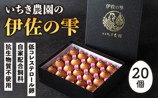 isa747 いちき農園の伊佐の雫(計20個) たまご 卵 平飼い 鶏 低コレステロール 抗生物質不使用 卵かけご飯 TKG 贈答用 プレゼント 【いちき農園】