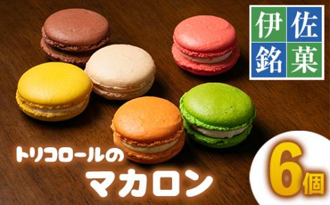 isa245 伊佐銘菓!フレッシュバター100%使用!トリコロールのマカロン(6個) 洋菓子 マカロン お菓子 スイーツ デザート ミルク イチゴ オレンジ レモン メロン チョコ 冷凍 冷凍便 [ケーキハウストリコロール]