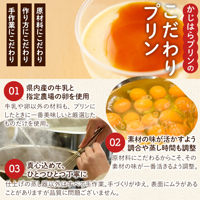 a529-P 濃厚なめらかプリン(プレーン10個)【かじはらプリン】姶良市 ぷりん お菓子 スイーツ おやつ デザート 洋菓子 冷凍 長期保存 手づくり プリン専門店