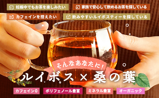 a1020 ルイボス桑茶(100包)【わくわく園】姶良市 オーガニック ノンカフェイン お茶 ルイボス茶 マタニティ