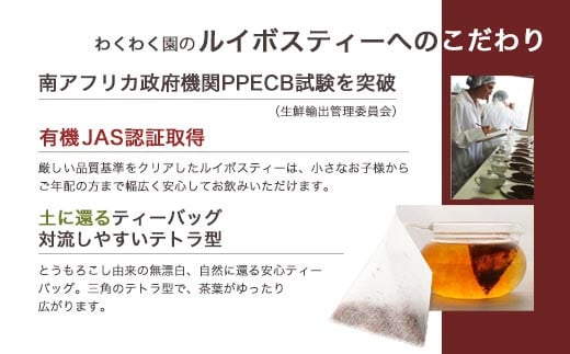 a796 わくわく園有機ルイボスティー・計200包(2g×100包・2袋)【わくわく園】 姶良市 ルイボスティー オーガニック 有機 ルイボス ティー ティーバッグ ノンカフェイン お茶 ルイボス茶 ティーパック 自家焙煎 有機JAS ノンカフェイン