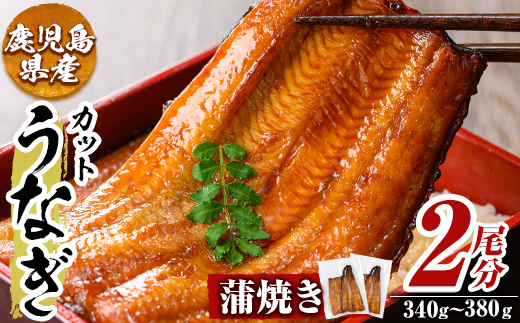a982-B うなぎ蒲焼き・2尾分(1尾あたり170g～190g・最大合計340g以上)【うえの屋】姶良市 うなぎ 鰻 ウナギ 蒲焼き 蒲焼 かばやき カット タレ 鹿児島 国産 冷凍