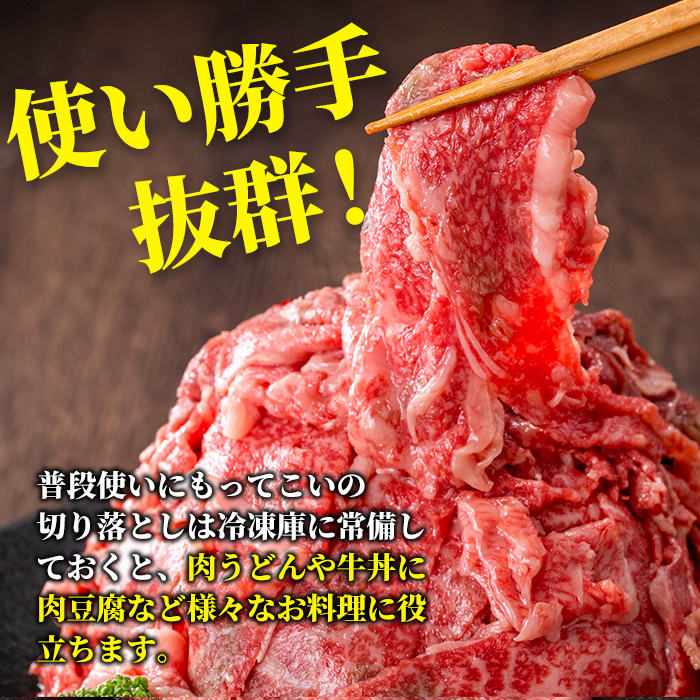 s629 【A5等級】鹿児島県産黒毛和牛切り落とし(計750g・250g×3パック)  鹿児島 国産 黒牛 牛肉 九州産 切落し  A5等級 小分け お肉 【カミチク】