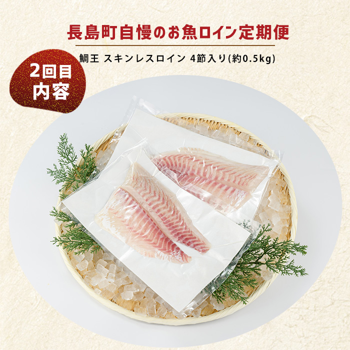 ＜定期便・毎月発送全4回＞ 長島町自慢のお魚定期便(ロイン) 全4回_nagashima-1515