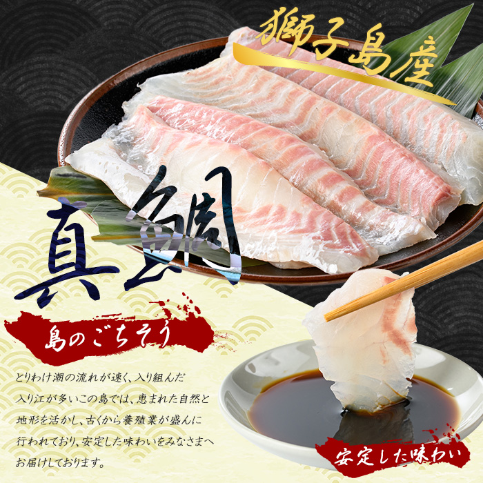 獅子島産 百年漁師の真鯛 スキンレスロイン4パック (1匹分) 【島のごちそう】_gochi-7050R8