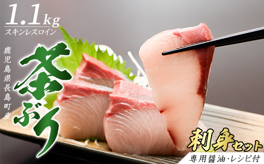 〈鹿児島県長島町産〉どん薩摩の茶ぶりのお刺身セット（専用醤油付き・大）【株式会社Never Land】_never-7262