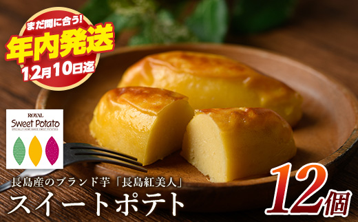 《12月10日迄に寄附完了で年内発送！》鹿児島県産さつまいも使用 ロイヤルのスイートポテト(12個) スイートポテト 鹿児島 さつまいも菓子 スイーツ お菓子 おやつ 【ロイヤル】_royal-7285