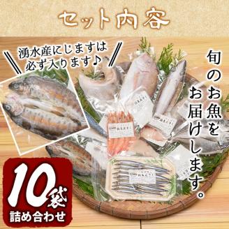 y060 ＜高級手作り干物＞桜島灰干し詰め合わせ 遠赤外線でやわらか！鹿児島県湧水町産にじますの他、季節のお魚を計10袋お届け！ 干物 魚 焼き魚 おかず 晩御飯 晩ごはん 朝食 朝ごはん 朝ご飯 和食 定食 にじます ニジマス 保存料無添加 【福永商店】