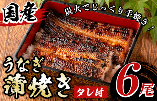 y512 国産！うなぎ蒲焼き(6尾・タレ付き) 国産 九州産 鹿児島県 宮崎県 鰻 ウナギ unagi うな重 うな丼 ひつまぶし うなじゅう 蒲焼 かばやき 白焼 しらやき 無頭 魚 魚介類 土用 丑の日 タレ タレ付 おかず 惣菜 冷蔵 特産品 お土産 ギフト プレゼント ご贈答用 【尾方屋】