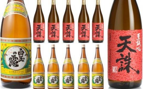 №8004-1【魔王の蔵元】白玉醸造の「伝統焼酎」と「魔王の姉妹焼酎」の各6本セット